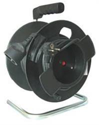 Kabel prodlužovací na bubnu Solight, 1 zásuvka, černý kabel, černý buben, 20m PB13