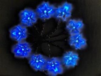LED vánoční řetěz Solight, hvězdy, 1m, 10x LED, 2x AA, modré světlo 1V52-B