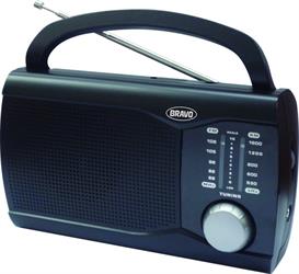 Rádio analogové Bravo ČERNÉ B-6009